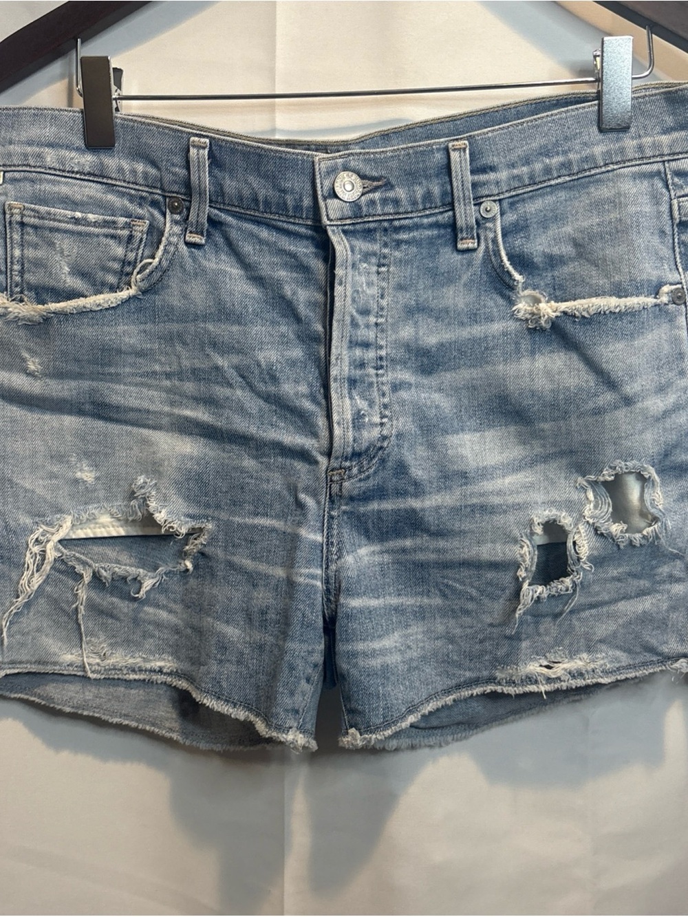 Citizens Of Humanity Light Blue Vintage-Inspired Denim Shorts